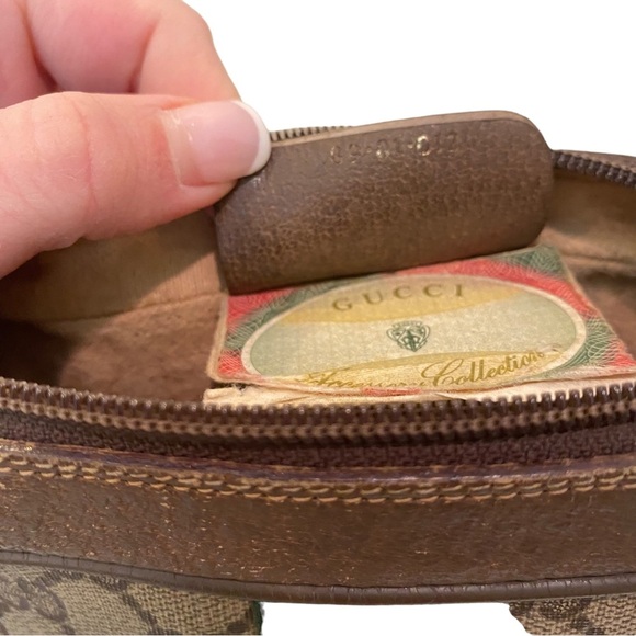 Vintage signature canvas toiletry bag pouch clutch 60s 70s red green stripe - Picture 16 of 16